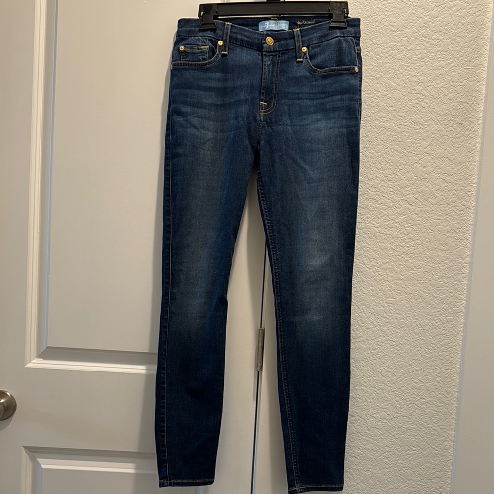 7 For All Mankind Women's Skinny Jeans - Dark Blue